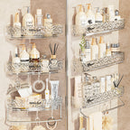 Glacier Pattern Triangular Bathroom Wall Shelf Organizer
