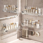 Glacier Pattern Triangular Bathroom Wall Shelf Organizer