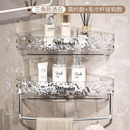 Glacier Pattern Triangular Bathroom Wall Shelf Organizer