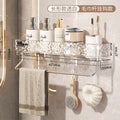 Glacier Pattern Triangular Bathroom Wall Shelf Organizer