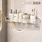 Glacier Pattern Triangular Bathroom Wall Shelf Organizer