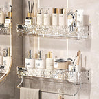 Glacier Pattern Triangular Bathroom Wall Shelf Organizer